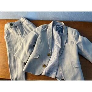 Appaman Fine Tailoring Linen Suit Size 2T Khaki Preppy Church Wedding Guest